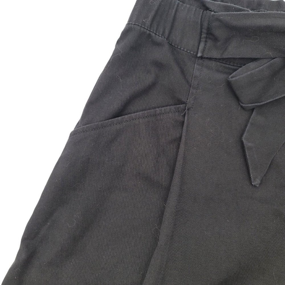 Zara Shorts Womens High Rise Elastic Waist Black Small Bow Knot Tie Pockets - Picture 8 of 10